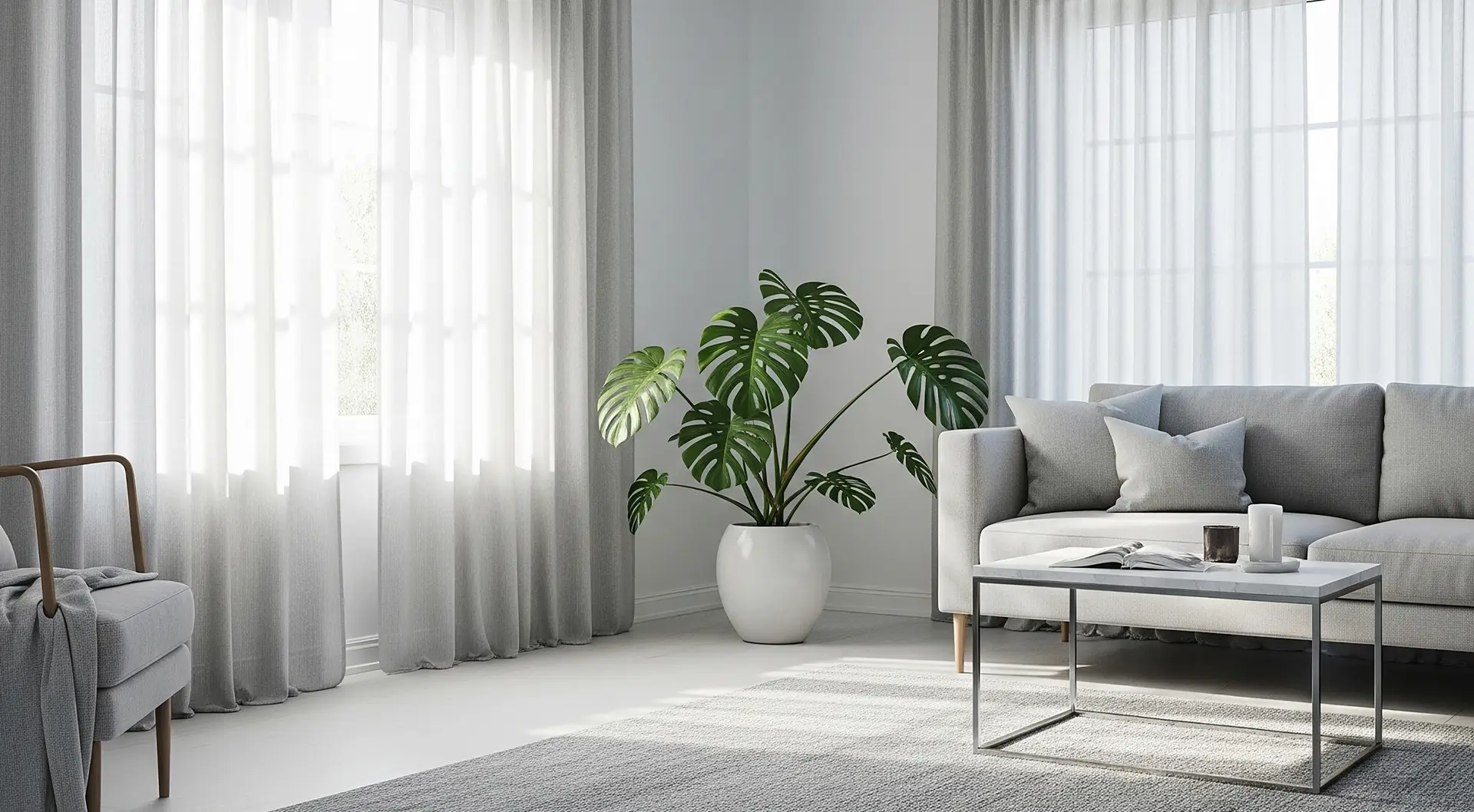 tende su misura in lino